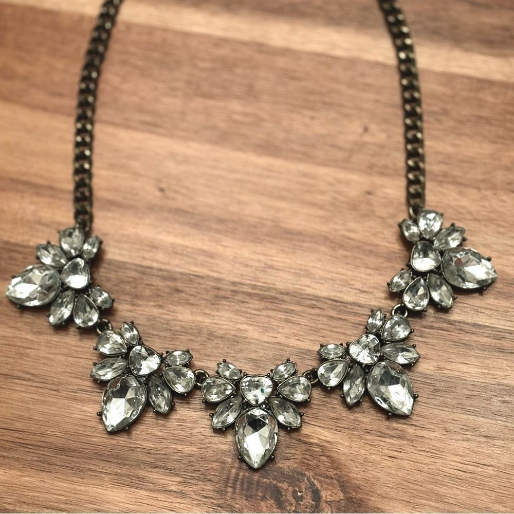 BaubleBar | Rhinestone Pendant Statement Necklace | 18” Adjustable